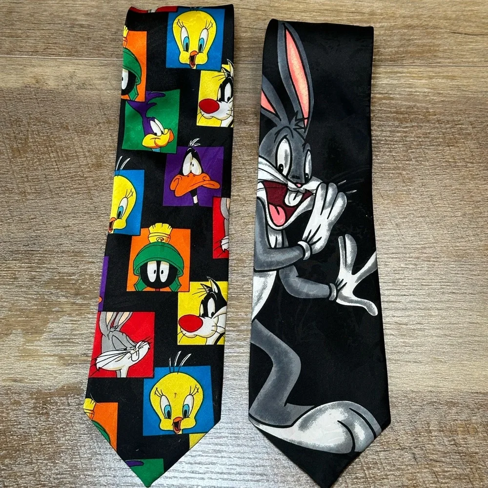 Vintage 1994 Warner bros.‎ looney tunes ties 2pc set
